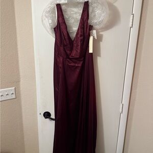 Lina Signature Gown in Rich Burgundy